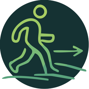 Approach walk pictogram