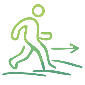 Approach walk pictogram