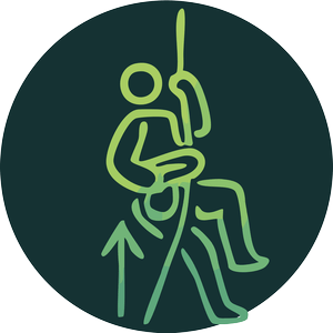 picture taken during a rappel