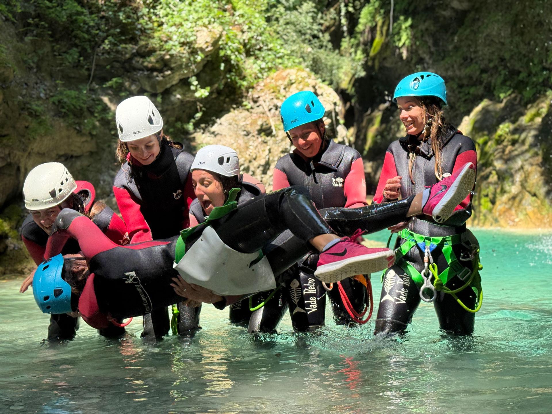 Canyoning with a group